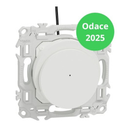 Schneider - Odace 2025 - Interrupteur à carte - LED localisation incluse - 10AX - Blanc craie - Réf : S920283