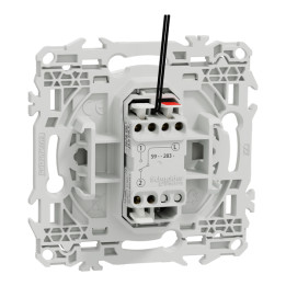 Schneider - Odace 2025 - Interrupteur à carte - LED localisation incluse - 10AX - Blanc craie - Réf : S920283