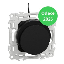 Schneider - Odace 2025 - Interrupteur à carte - LED localisation incluse - 10AX - Noir onyx - Réf : S940283