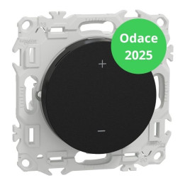 Schneider - Wiser Odace 2025 - Thermostat connecté filaire 2A Zigbee - Noir onyx - Réf : S940502