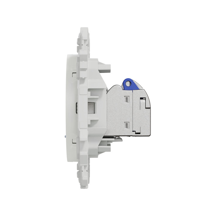 Schneider - Odace 2025 - LOT de 10 Prises double RJ45 - Cat6A STP grade 3TV - Blanc craie - Réf : S920487 x 10