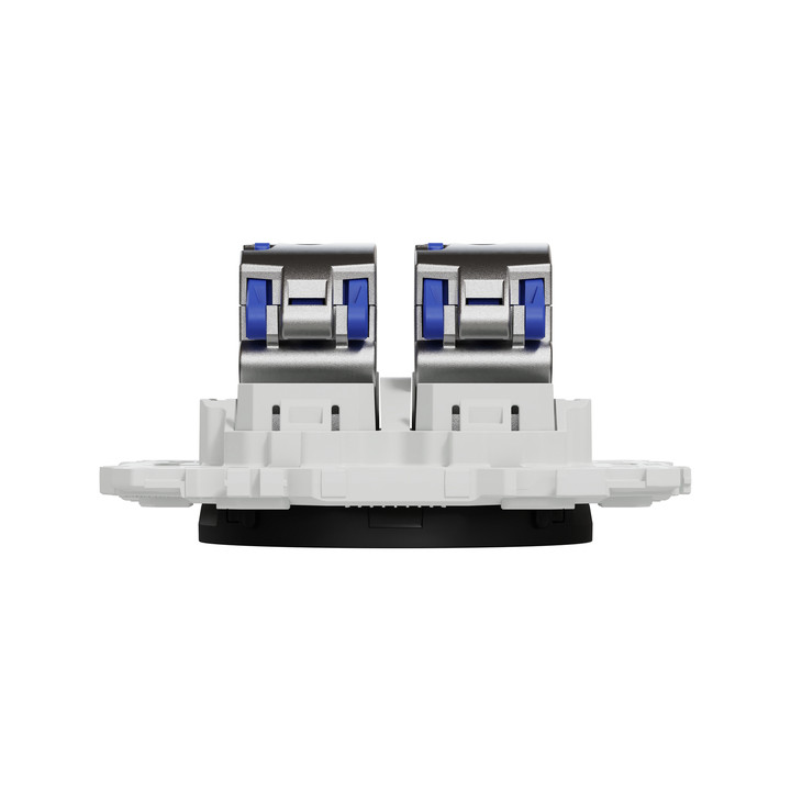 Schneider - Odace 2025 - LOT de 10 Prises double RJ45 - Cat6A STP grade 3TV - Noir onyx - Réf : S940487 x 10