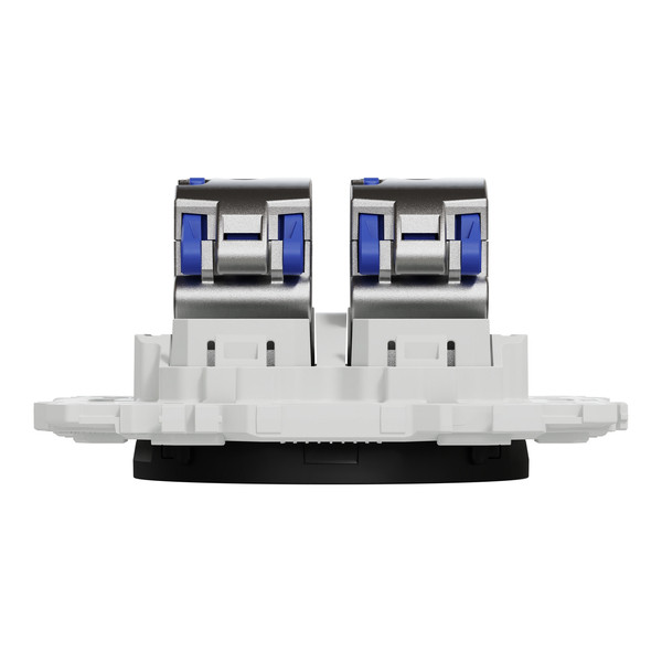 Schneider - Odace 2025 - LOT de 10 Prises double RJ45 - Cat6A STP grade 3TV - Noir onyx - Réf : S940487 x 10