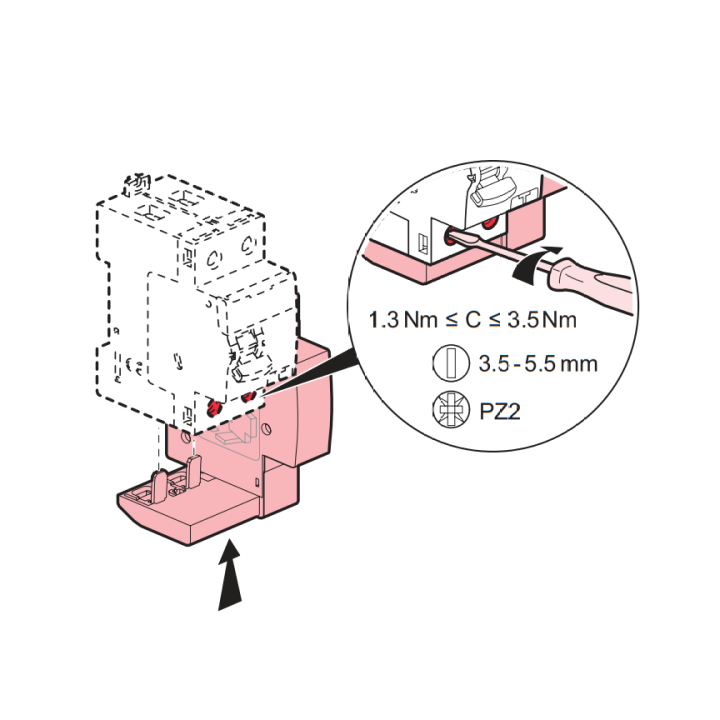 LEGRAND - Interrupteur différentiel - DX3 - 2P - 63A - 30mA - Type F - Départ Haut Auto - Réf : 411592+406300