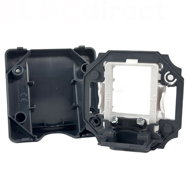 Schneider - Mureva - Sortie de Câble Complète Encastrée - Connexion AUTO - Gris - IP55 IK08 - Réf : LOT3066