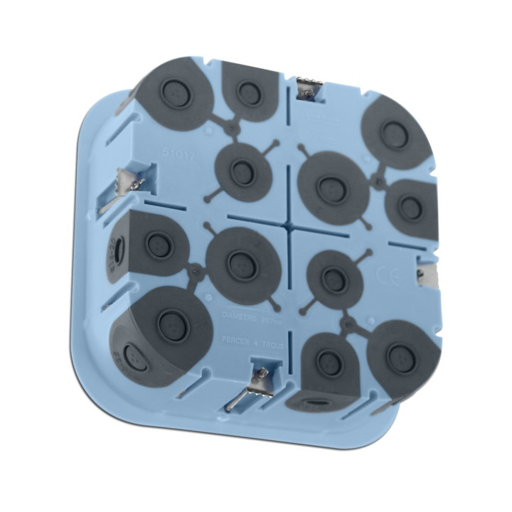 Eur'Ohm - XL Air'métic - Boîte d'encastrement - Etanche à l'air - 2x2 postes- Ø67 - P50 - Réf : 51017