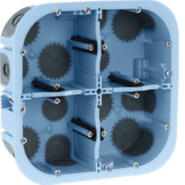 Eur'Ohm - XL Air'métic - Boîte d'encastrement - Etanche à l'air - 2x2 postes- Ø67 - P50 - Réf : 51017