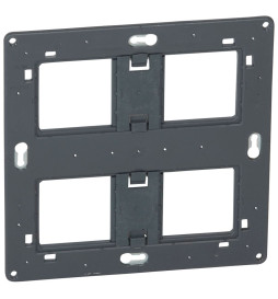 Legrand - Support 2x2 postes (2x4/5M) - Mosaic/Céliane - Fixation VIS - Réf : 080264