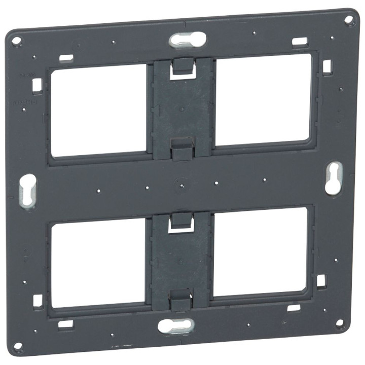 Legrand - Support 2x2 postes (2x4/5M) - Mosaic/Céliane - Fixation VIS - Réf : 080264