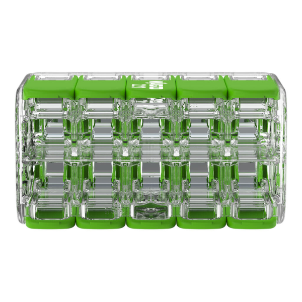 WAGO - Boîte de 15 Bornes GREEN Range auto fils Souple / Rigide 10 x (0.14 à 4mm2) - Réf : WAG 221-430