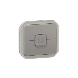 Legrand - Plexo L - Interrupteur pour volets roulants - 6A - 250V - composable - Gris - IP55/IK08 - Réf : 069538L