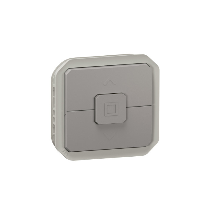 Legrand - Plexo L - Interrupteur pour volets roulants - 6A - 250V - composable - Gris - IP55/IK08 - Réf : 069538L