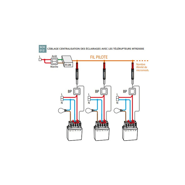 Yokis - Interface double bouton poussoir - Réf : R12M