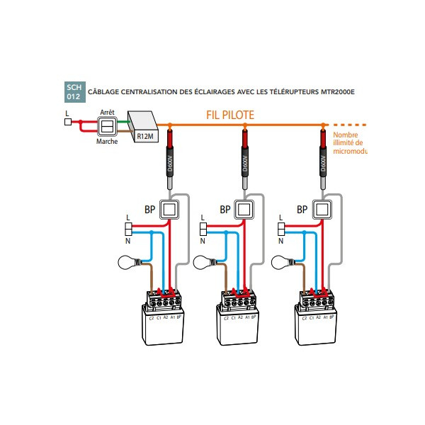 Yokis - Interface double bouton poussoir - Réf : R12M