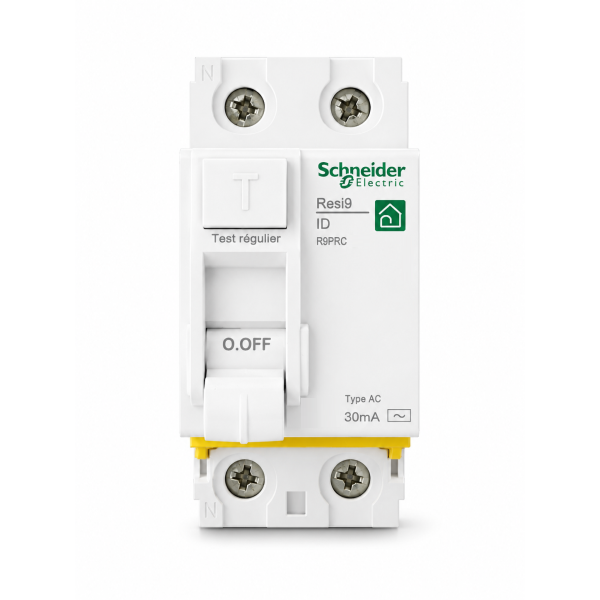 SCHNEIDER - Inter différentiel Resi9 XP 2P - 40A - 30ma - Type AC - Réf : R9PRC240