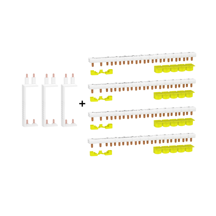 Schneider - LOT RESI9 XP - Spécial tableau 4 Rangées - peignes Phase + Neutre - Réf. : R9PXVx3+R9PXH213x4