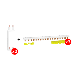 Schneider - LOT RESI9 XP - Spécial tableau 3 Rangées - peignes Phase + Neutre - Réf. : R9PXVx2+R9PXH213x3