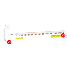 Schneider - LOT XP RESI9 - Spécial tableau 2 Rangées 18M - Peignes 1P+N - Réf. : R9PXV+R9PXH218x2