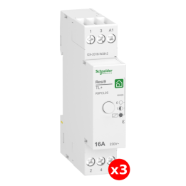 Schneider - LOT de 3 télérupteur RESI9 XP - Unipolaire 16A - 250V - Silencieux - Réf : R9PCL2Sx3