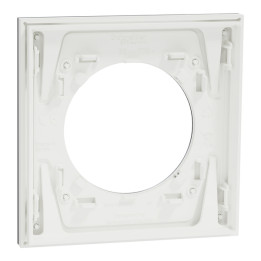 Schneider - Odace Métal 2025 - Plaque de finition 1 poste - Effet titane support blanc - Réf : S910702