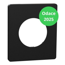 Schneider - Odace Architecte 2025 - Plaque de finition 1 poste - Noir onyx - Réf : S940802