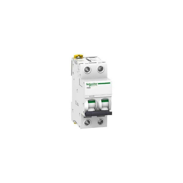 Schneider - Acti9 - iC60N - Disjoncteur - 2P - 40A - 6kA - courbe D - Réf : A9F75240