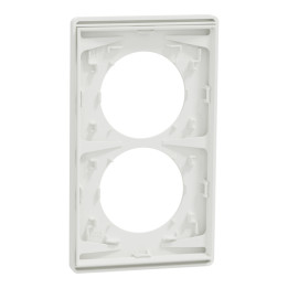 Schneider - Odace Architecte 2025 - Plaque de finition 2 postes entraxe spécifique 57mm - Blanc craie - Réf : S920814