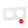 Legrand - Dooxie - LOT de 10 Plaques 2 postes - Blanc - Ref. : 600802x10