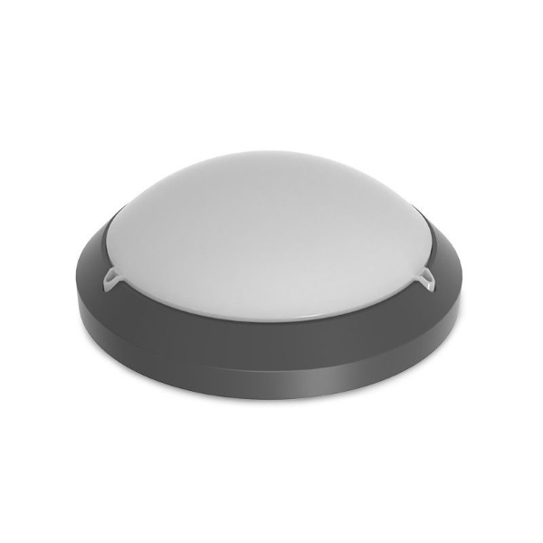 Miidex - Plafonnier LED Ø300 Gris - 15W - IP65 - Angle 120° - 3 CCT- Réf : 100640