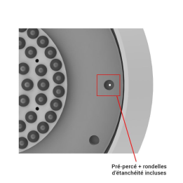 Miidex - Plafonnier LED LED Hublot Noir + Détecteur HF en option - 15W - 4500K - Réf : 101092