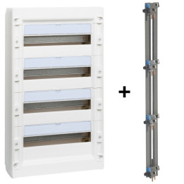 Legrand - Coffret de distribution 72 modules - 4 rangées de 18M + peigne vertical - XL3 125 - 401614+405005