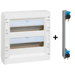 Legrand - Coffret de distribution 36 modules - 2 rangées de 18M + peigne vertical - XL3 125 - 401612+405003