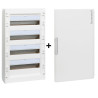 Legrand - XL3 125 - Coffret de distribution 4 rangée de 18 modules + porte - 72 modules - Réf. : 401614 + 401864