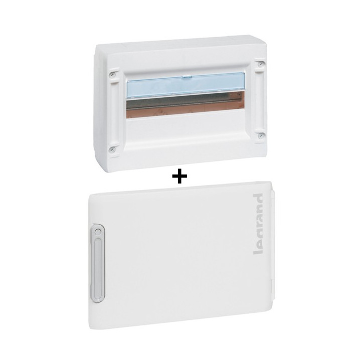 Legrand - XL3 125 - Coffret 1 rangée de 18 modules + porte - Réf. : 401611+401861