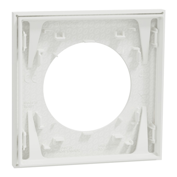 Schneider - Odace 2025 - Prise 2P+T affleurante avec chargeur USB-C + Plaque de finition - Blanc craie - Réf : S920042-P