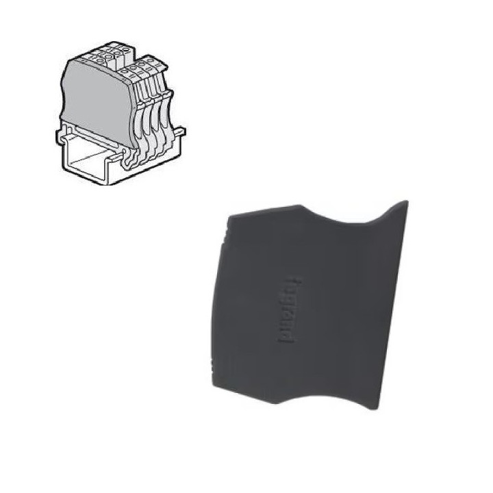 Legrand - Cloison terminale pour bloc de jonction Viking 3 à vis - 1 entrée & 1 sortie - Pas 5, 6, 8, 10 mm - Réf : 037550