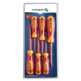 Hogert - Tournevis - jeu de 6 pièces - isolés 1000V - Réf : HT1S996