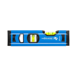 Hogert - Niveau en aluminium - 20 cm - 2 niveaux à bulle - Réf : HT4M001-D