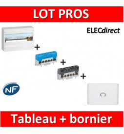 Legrand - LOT PROS - Coffret DRIVIA 18M + bornier PH+N + porte - 401221+004815+004816+401231