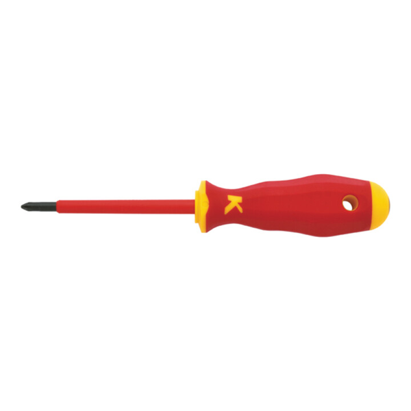 Klauke - Tournevis cruciforme pozidriv PZ2 isolé 1000V - Réf : KL120PZ2IS