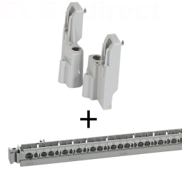 Legrand - Support de borniers - vide - 35 trous + Support - L. 276 mm - Réf. :  004817 + 001972
