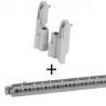 Legrand - Fixation + Support de borniers vide - Pour Coffret Plexo3 - 1/2R - 12M - 35 Trous - Réf. :  004817 + 001972