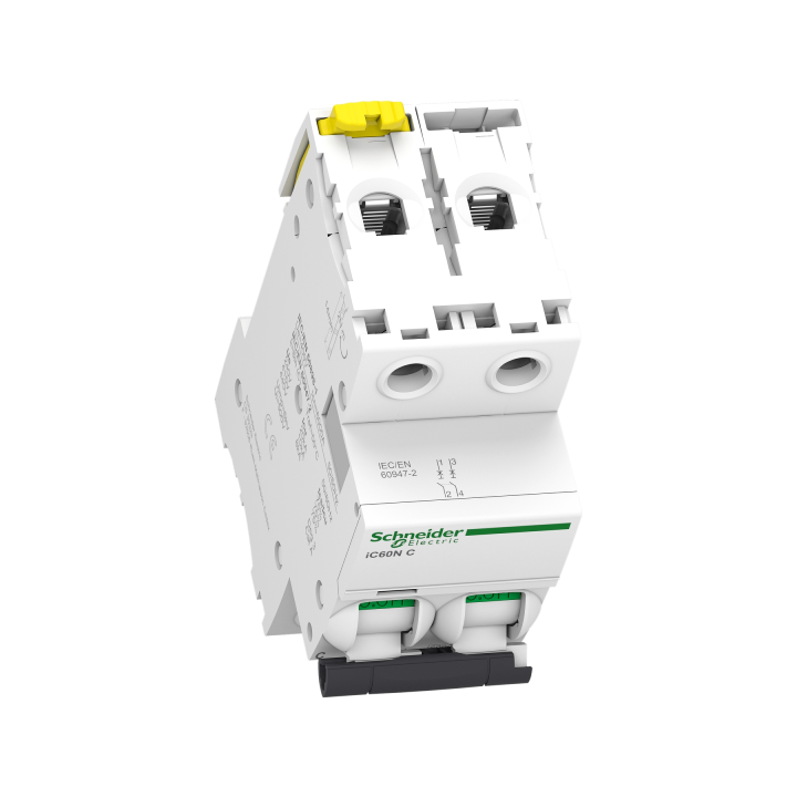 Schneider - Acti9 - IC60N - Disjoncteur - 2P - 10A - 6000A/50kA - courbe C - Réf : A9F74210