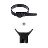 Ram - Collier de fixation nylon - noir - 180x9 + Embase à visser - Collier x100 (59118) +Embase x100 (59220)