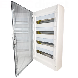 Legrand - Coffret de distribution 72 modules - 4R de 18M + porte transparente - XL3 125 - 401614+401874