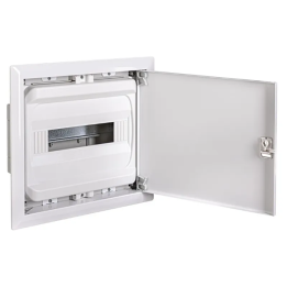 Digital electric - Coffret encastré vide - IP40 porte métal extra plate - 1 rangée - 14 mod - Réf : 07432