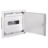 Digital Electric - Coffret encastré 1 rangée de 12+2 modules - IP40 - Porte métal extra plate - Réf : 07432