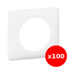 LEGRAND - Céliane - LOT de 100 Plaques de finition 1 poste Yesterday - Blanc - Réf : 066631X100