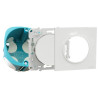 Schneider - Odace 2011 - Va-et-Vient + Plaque + Boîte d'encastrement SIB BBC - Blanc - Ref. : S520204 + S520702+ P36840