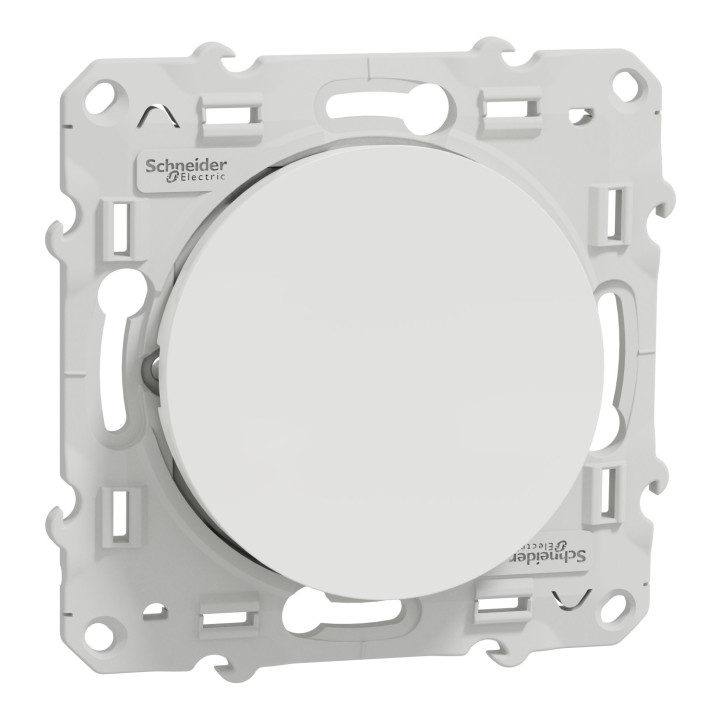 Schneider - Odace 2011 - Va-et-Vient + Plaque + Boîte d'encastrement SIB BBC - Blanc - Ref. : S520204 + S520702+ P36840